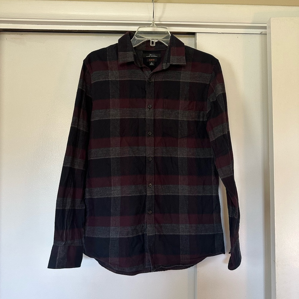 Marc Anthony Slim Fit Flannel Shirt